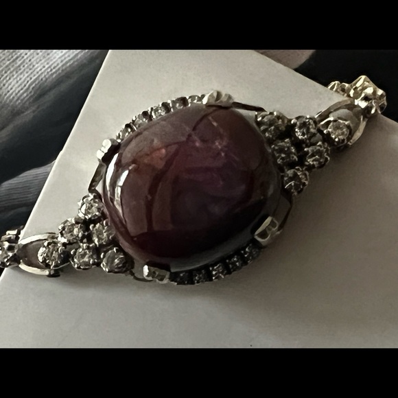 Huge no heat 57.33 ct ruby, diamond 14k  bracelet - Picture 15 of 16